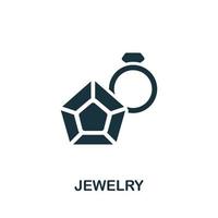 Jewelery icon. Monochrome simple Jewelery icon for templates, web design and infographics vector