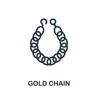 Gold Chain icon. Simple element from jewelery collection. Creative Gold Chain icon for web design, templates, infographics and more