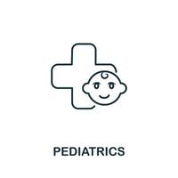 Pediatrics icon from medical collection. Simple line element Pediatrics symbol for templates, web design and infographics vector