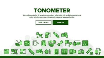 Tonometer Equipment Landing Header Vector