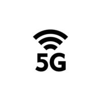 Ilustración de vector de icono plano simple de red 5g