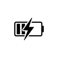 Phone battery simple flat icon vector illustration. Charging battery icon vector