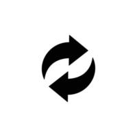 Reload simple flat icon vector illustration. Repeat icon vector