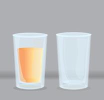 mockup, transparent glasses empty icons vector