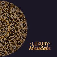 golden luxury mandala in dark background, vintage luxury mandala, ornamental decoration vector