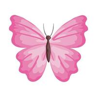 diseño de vector de insecto mariposa rosa