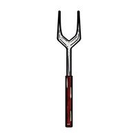 Isolated bbq fork vector design