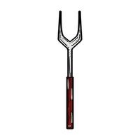 Isolated bbq fork vector design