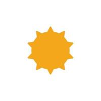 Sun simple flat icon vector illustration