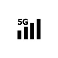 Ilustración de vector de icono plano simple de red 5g