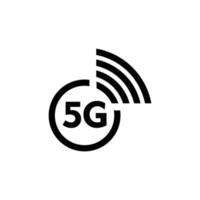 Ilustración de vector de icono plano simple de red 5g