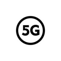 Ilustración de vector de icono plano simple de red 5g