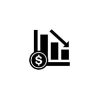 Price reduction simple flat icon vector illustration. Cost reduction icon