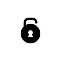 Padlock simple flat icon vector illustration