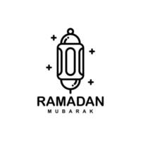 logotipo de Ramadán. Ilustración de vector de logotipo plano simple de linterna islámica. linterna logo vector