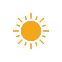 Sun simple flat icon vector illustration