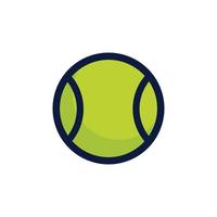 Tennis ball simple flat icon vector