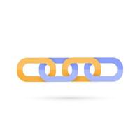 Chain parts icon. Vector illustration isolated on a white background.