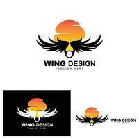 Wings Logo, Phoenix Logo, Bird Wing Vector, Template Illustration, Wing Brand Design vector