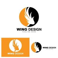 Wings Logo, Phoenix Logo, Bird Wing Vector, Template Illustration, Wing Brand Design vector