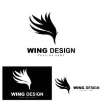 Wings Logo, Phoenix Logo, Bird Wing Vector, Template Illustration, Wing Brand Design vector