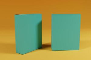 blank cereal box packaging on 3d rendering photo