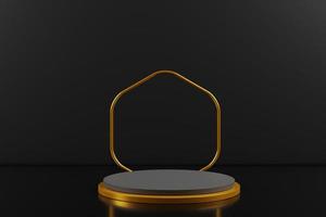 elegant podium scene on 3d rendering for product presentation photo