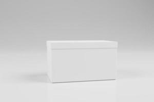 3d rendering rectangle white box packaging photo