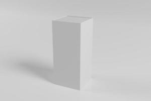 maqueta de embalaje de caja blanca en renderizado 3d foto