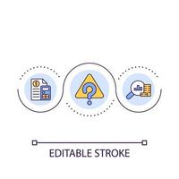 Financial matters loop concept icon. Accounting and finance management. Fiscal review abstract idea thin line illustration. Isolated outline drawing. Editable stroke. Arial font used vector