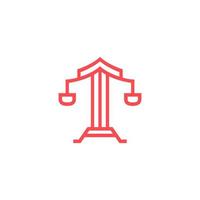 premium justice law firm law symbol logo design vector
