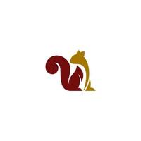 squirrel template vector logo design