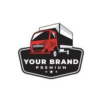 Truck logo design vector. Fast delivery truck logo. vector