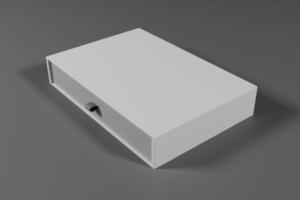 embalaje de caja blanca de ilustración para presentación de marca en renderizado 3d foto