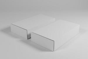 white blank box packaging on 3d rendering photo