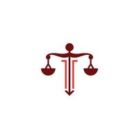 premium justice law firm law symbol logo design vector