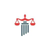 diseño de logotipo de símbolo de ley de bufete de abogados de justicia premium vector