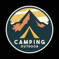 mountain view template logo design. camping logo. vector