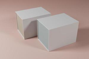 3d render box packaging for brand presentation photo