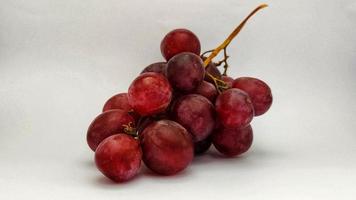 Fresh grapes just picked from the vineyard, closeup view. photo
