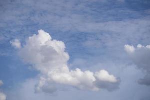 Fluffy cloudy above summer sky background photo