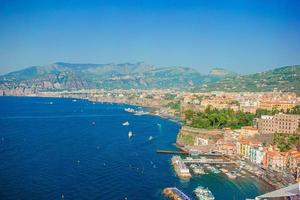 Aerial view of Sorrento city, Amalfi coast, Italy photo