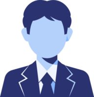 Avatar job businessman. flat portrait of man. png