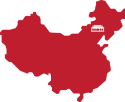 Chine carte voyage png