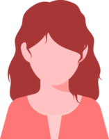 Avatar job business woman. flat portrait of woman. png