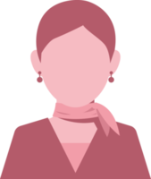 Avatar job air hostess. flat portrait of woman. png