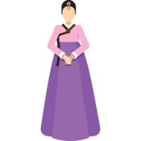 chica en traje nacional coreano png