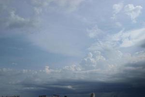 heavy cloudy blue sky evening time background photo