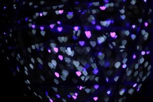 blur pink red gray hearts shape bokeh light background photo