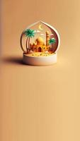 Digital 3D Illustration Instagram Story Social Media Ramadan Kareem photo